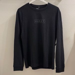 NWT Mens Hurley Long Sleeve Black Shirt Sz. Lg